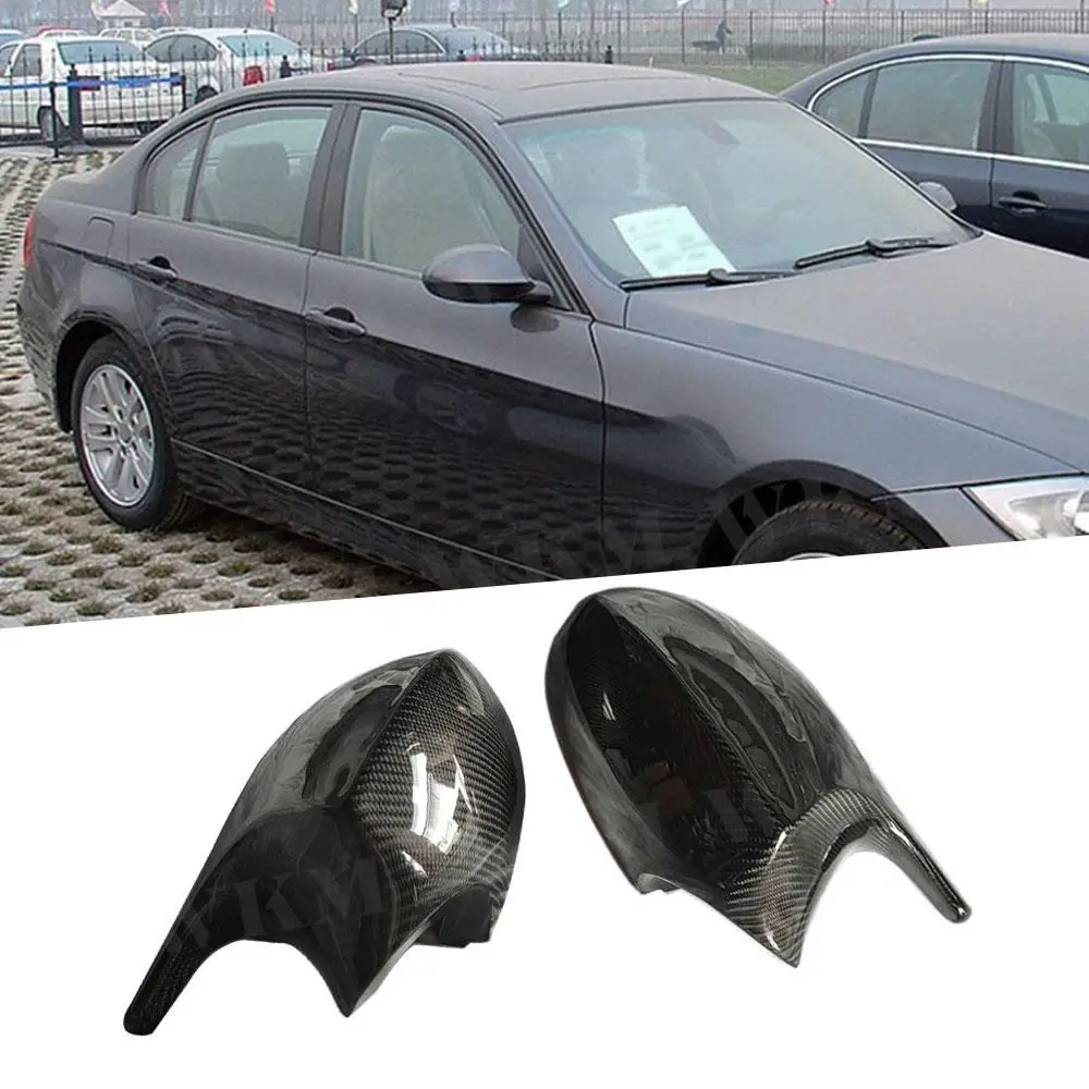 Carbon Fiber ABS Rear View Mirror Cover Caps for BMW 3 Series E90 LCI 318i 320i 325i 330i 2005-2007 Side Mirror Cover Decoration