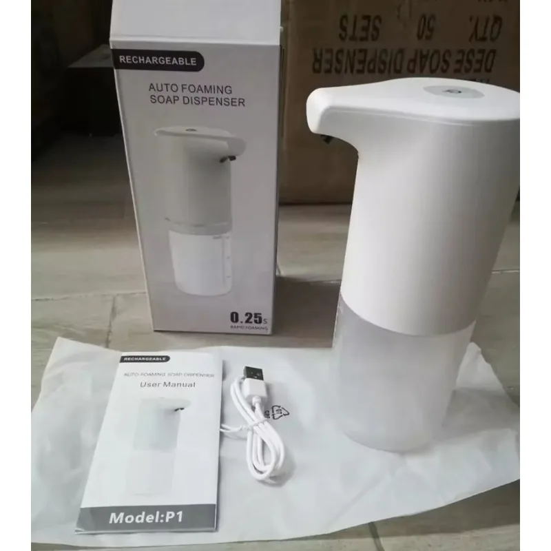 New Design Hotel Rechargeable Smart Plastic Hand Sensor Touchless Foam Automatic Liquid Soap Dispenser
