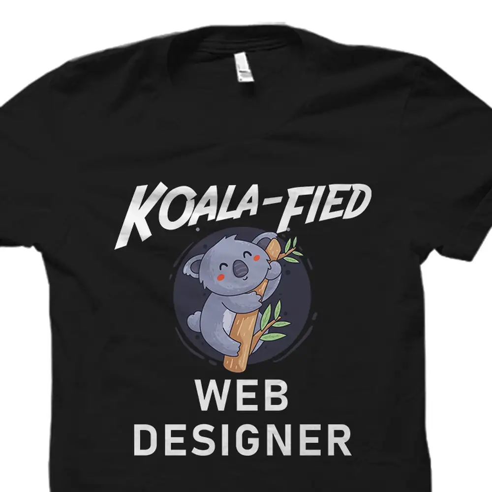 Camiseta de diseñador Web, desarrollador, diseñando Koala Fied Os3168