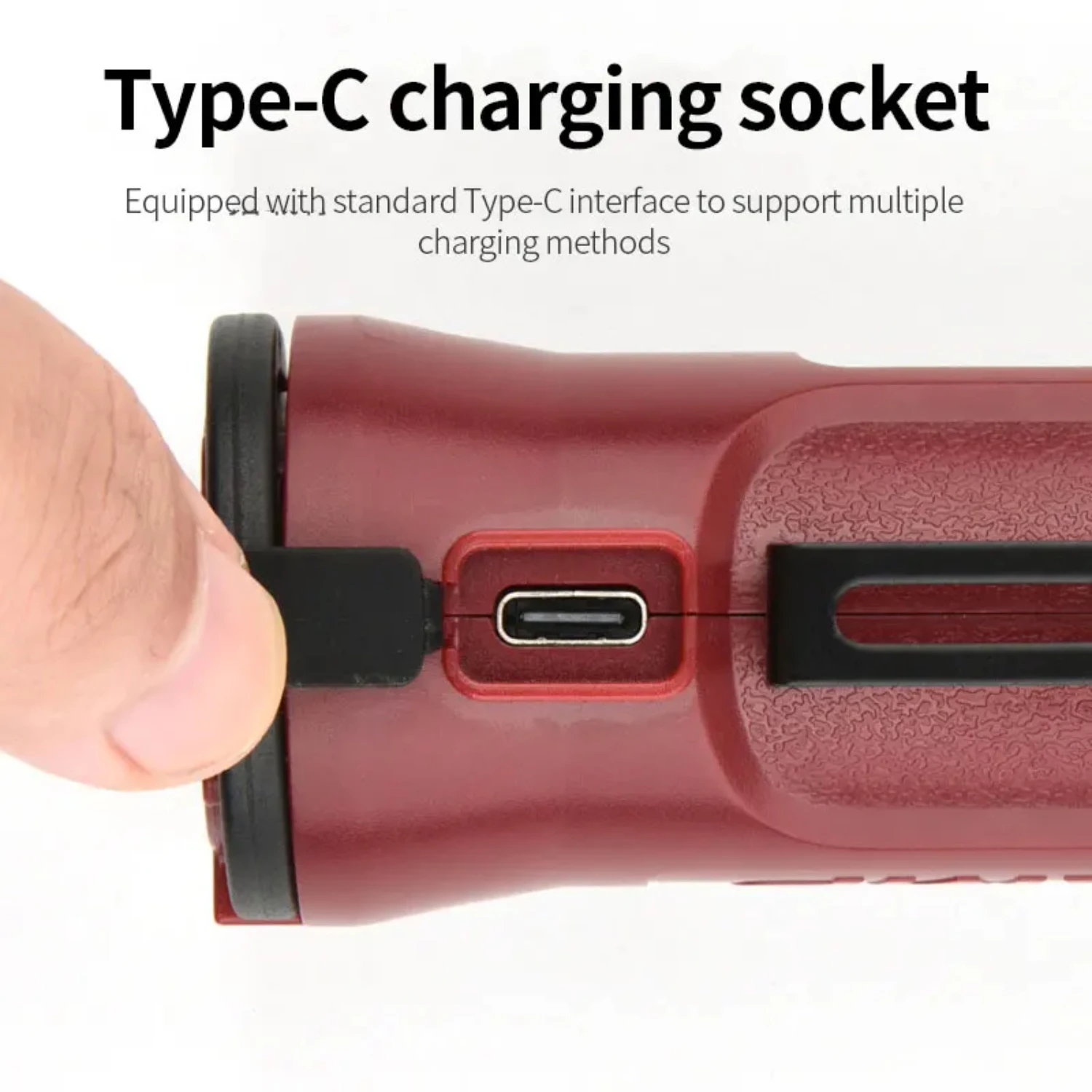 Lampada da lavoro COB 180 °   Torcia pieghevole Faretto per riparazione di emergenza da campeggio portatile ricaricabile tramite USB con gancio per appendere