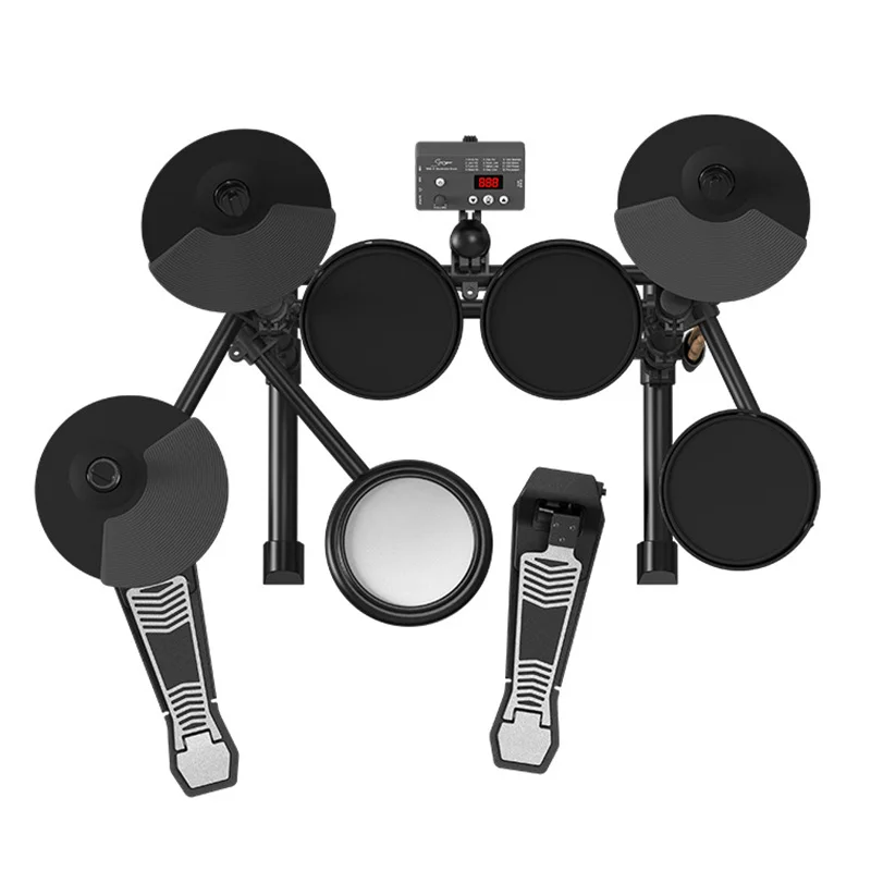 Bateria elétrica portátil profissional, conjunto de bateria de jazz para adultos e crianças, kit de bateria musical para iniciantes, instrumento de percussão