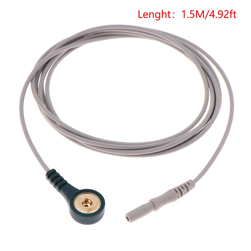 1,5 m Elektrokardiogramm-Anschlusskabel, EEG-Auffangleitung, Abgeschirmtes Kabel für Elektrodenpad-Verbindungsleitung für Studentenexperimente