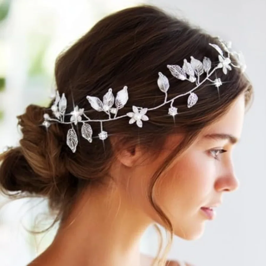 

Yean Bride Wedding Hair Vine Headband Leaf Bridal Accessories for Women