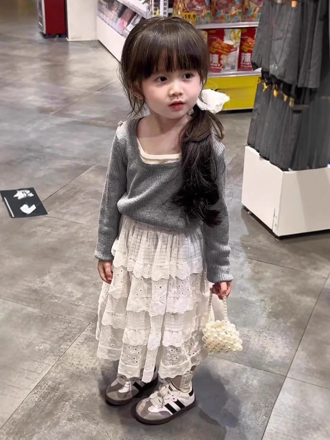 

Детский осенний вязаный костюм-двойка Sweet Sli: лонгслив и брюки, модный комплект для девочек