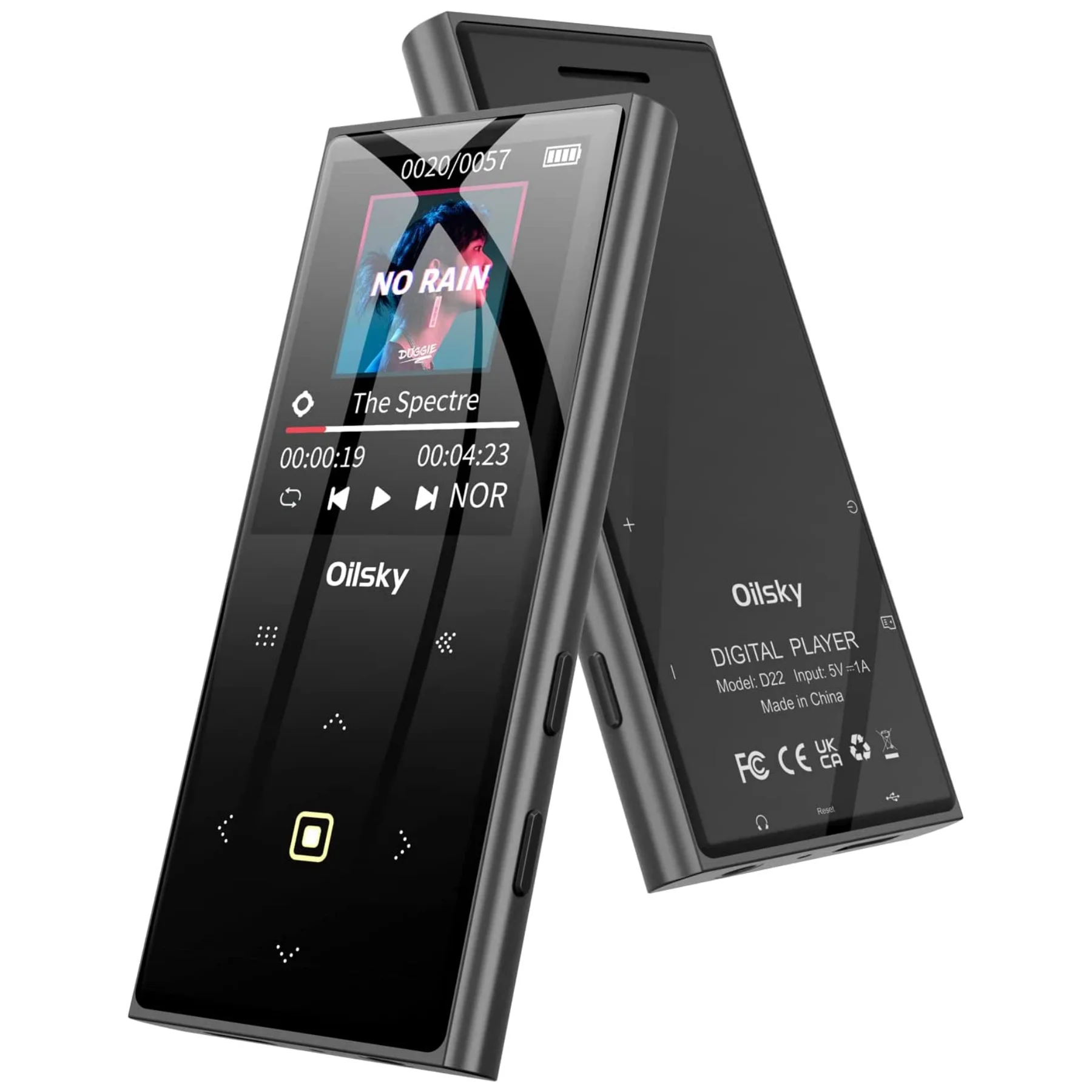 Портативный MP3-плеер Oilsky, 64 ГБ, Bluetooth 5.0, Цифровой Музыкальный Плеер Со Встроенными Динамиками, Сенсорное Управление