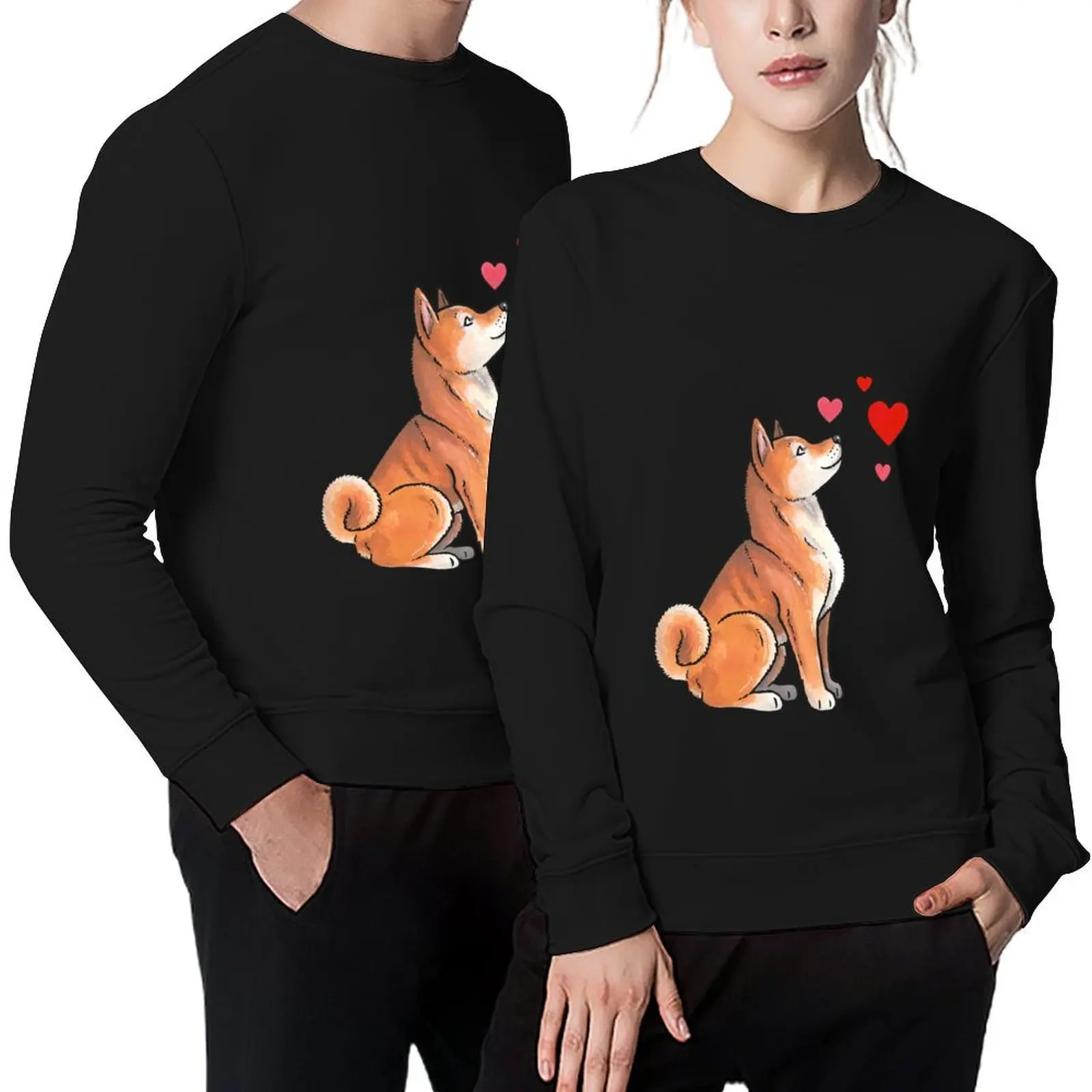 

Shiba Inu love Pullover tracksuit graphic t shirts men men's sweat-shirt male clothes hoody