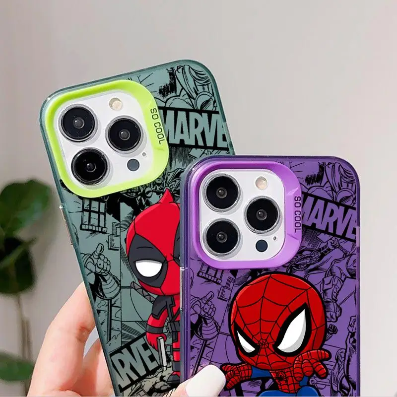 Cartoon Deadpool SpiderMan Phone Case for Infinix Hot 8 9 10 12 20 30i Play Smart 5 6 7 8 Plus Spark 20 10 Pro Shockproof Back