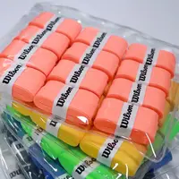 Wilson-empuñadura de raqueta de tenis de sensación pegajosa, Banda de sudor duradera de 0,65 MM, para bádminton y squash, de 15/30/60/90 piezas