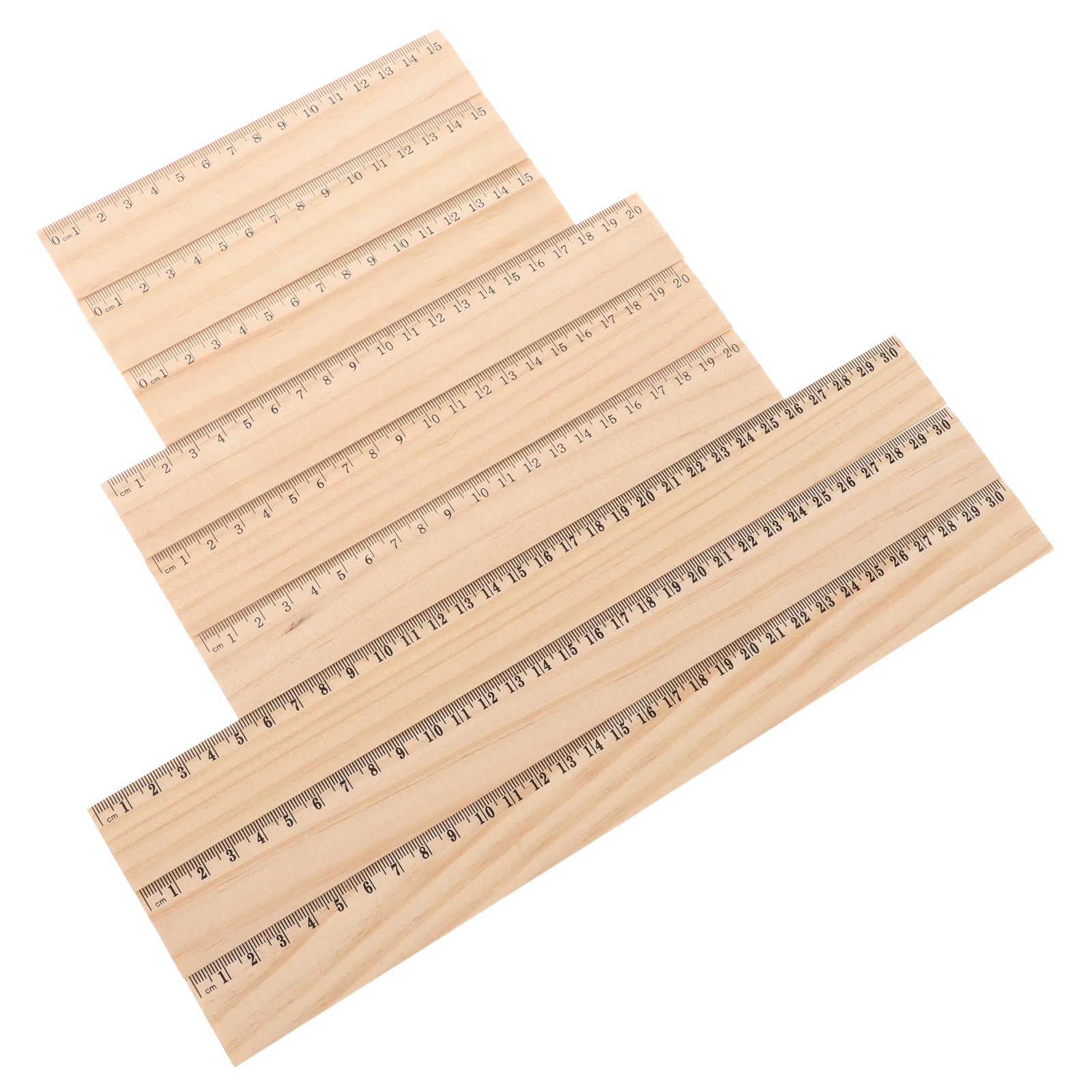 

9 Pcs Wooden Ruler Rulers Scale Architect Straight for Drawing Learning Bulk Measure Supplies