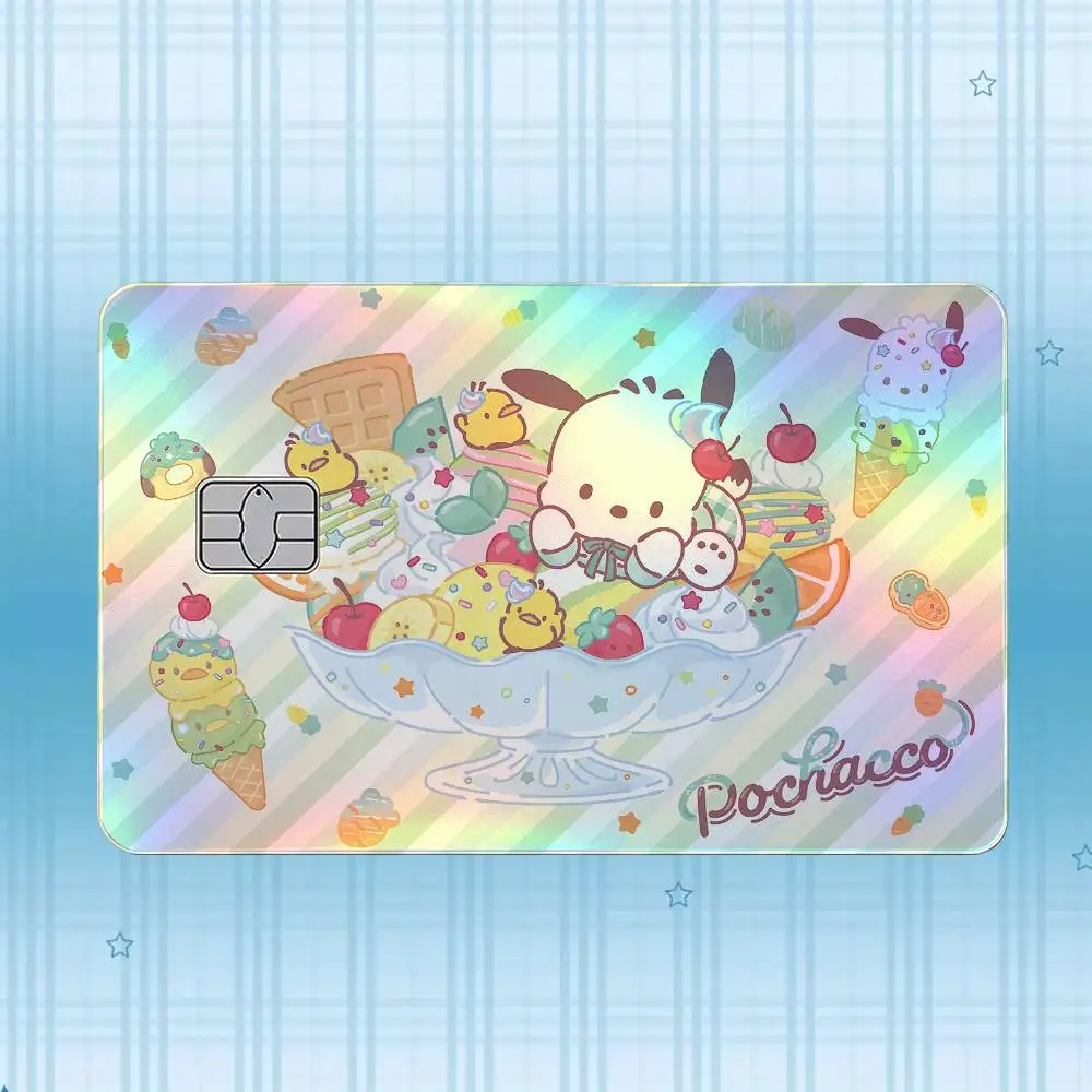 P-Pochacco Laser-Hologramm-Karten-Skin-Aufkleber für Kredit- und Debitkarten – 4 Stück/Set, wasserfester, kratzfester Schutz – Detail 18