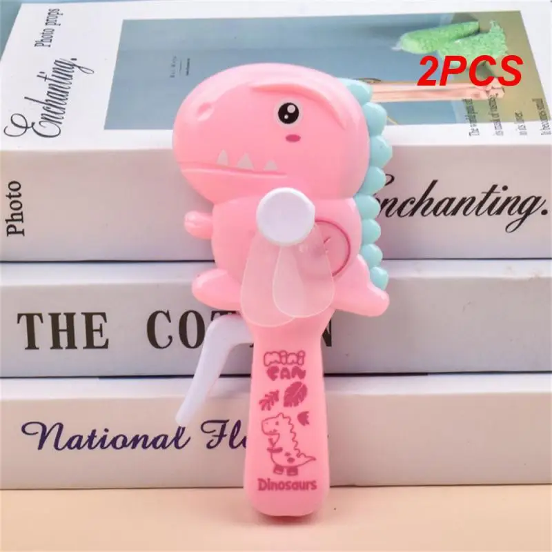 2PCS Hand-pressed Hand Pressure Fan Toy Cute Small Fan Portable Manual Fan Fan Babys Toy Handheld Fan Colorful Mini Fun Modeling