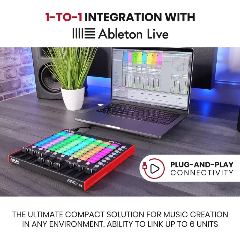 Professional MK2 - USB MIDI Pad Controller Clip Launching with Ableton Live Lite, 64 RGB Pads, Drum and Note Mode a