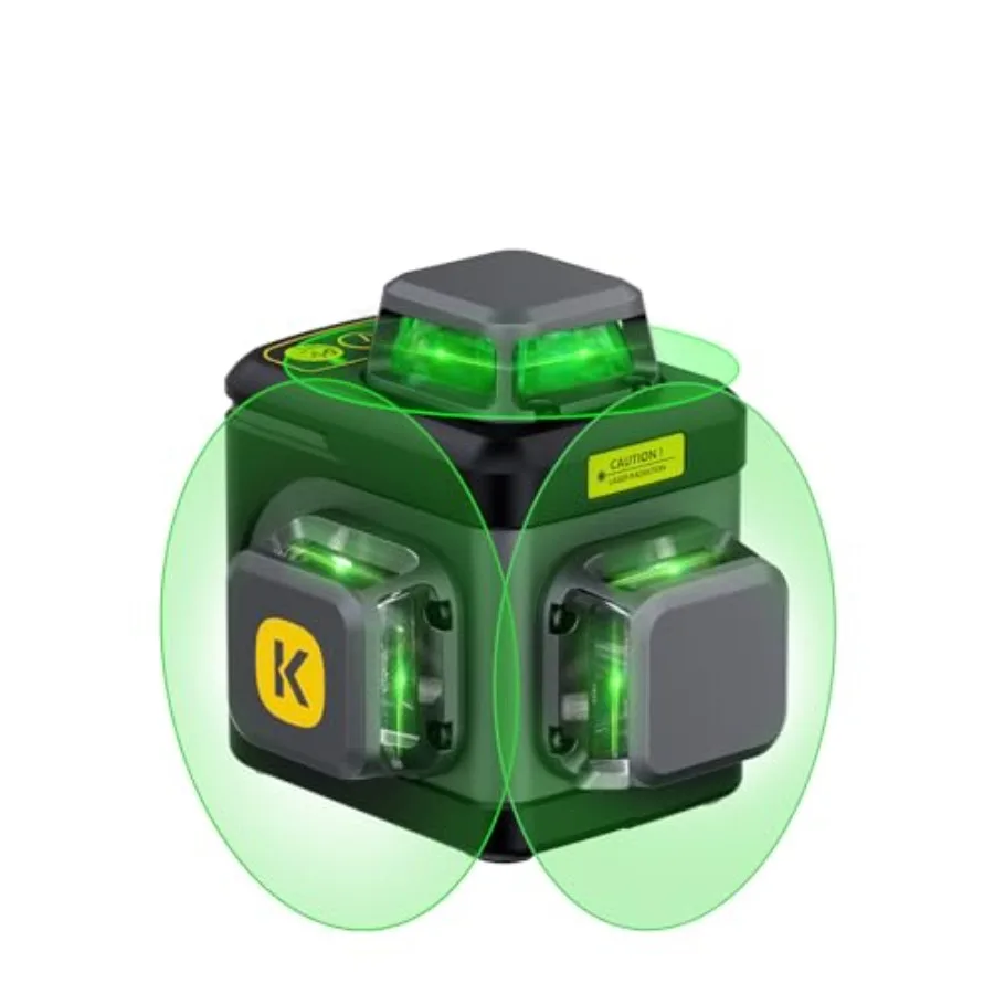 

Лазерный уровень D12 Ace 360° самовыравнивающийся 3x360, перезаряжаемый, 3D, с зеленым лучом, для строительства и выравнивания картин на улице