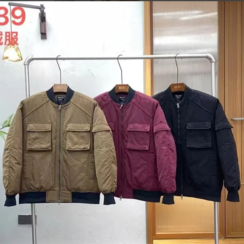 

Retro Durable Jacket Loose Casual Warm Down Coat Workwear Flight Stormsuit Outdoor Trekking Hiking Camping Riding Sports Travel