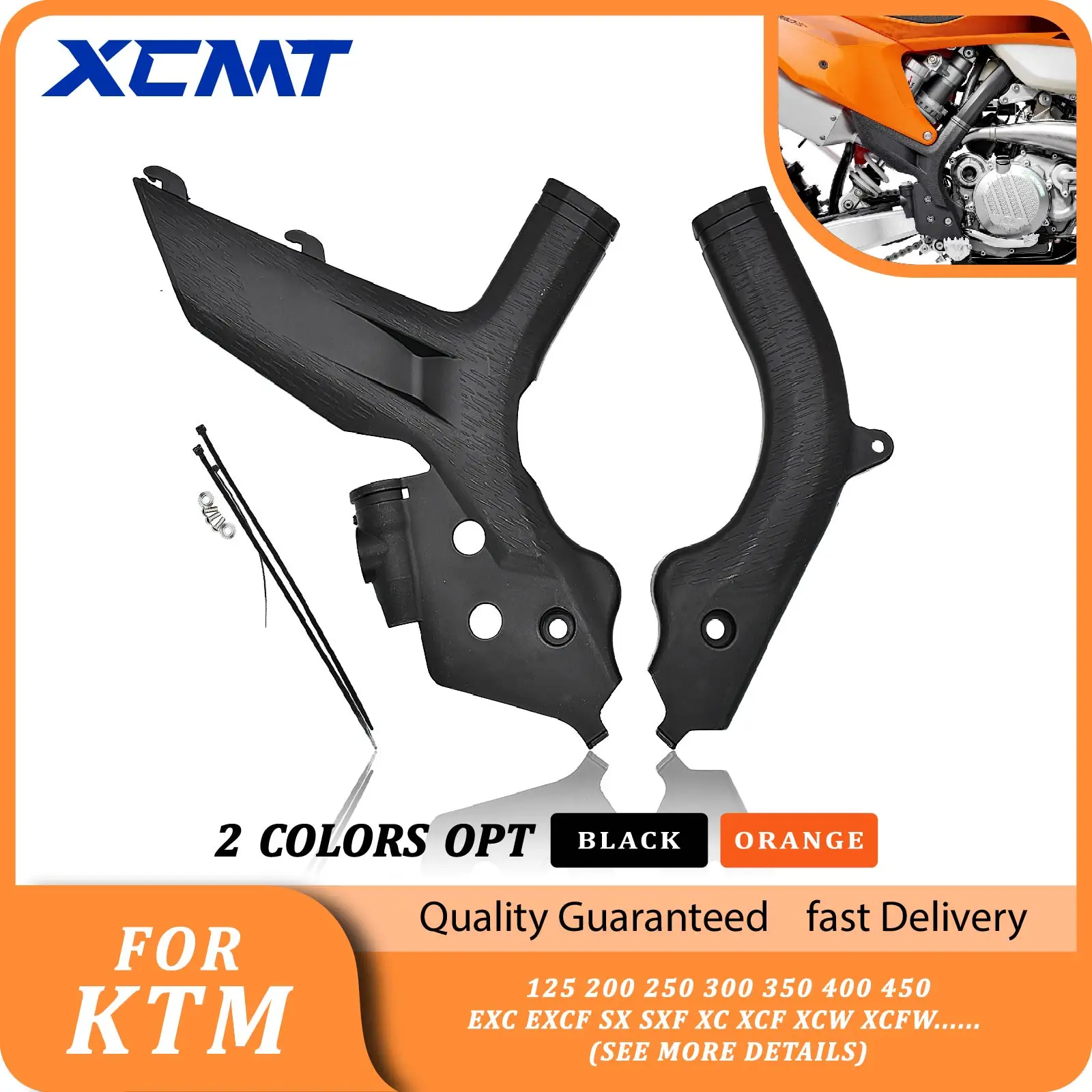 

Motorcycle Frame Protector Guard Cover For KTM XC-W XCF-W SX SX-F XC XC-F EXC EXC-F 125-500 MX Motocross Motorbike 2020-2023