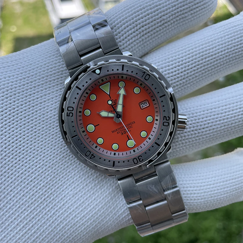 STEELDIVE Men Diving Watch 47.5mm Tuna Automatic Mechanical Wristwatch 30ATM Waterproof C3 Luminous NH35 Steel Bezel Military