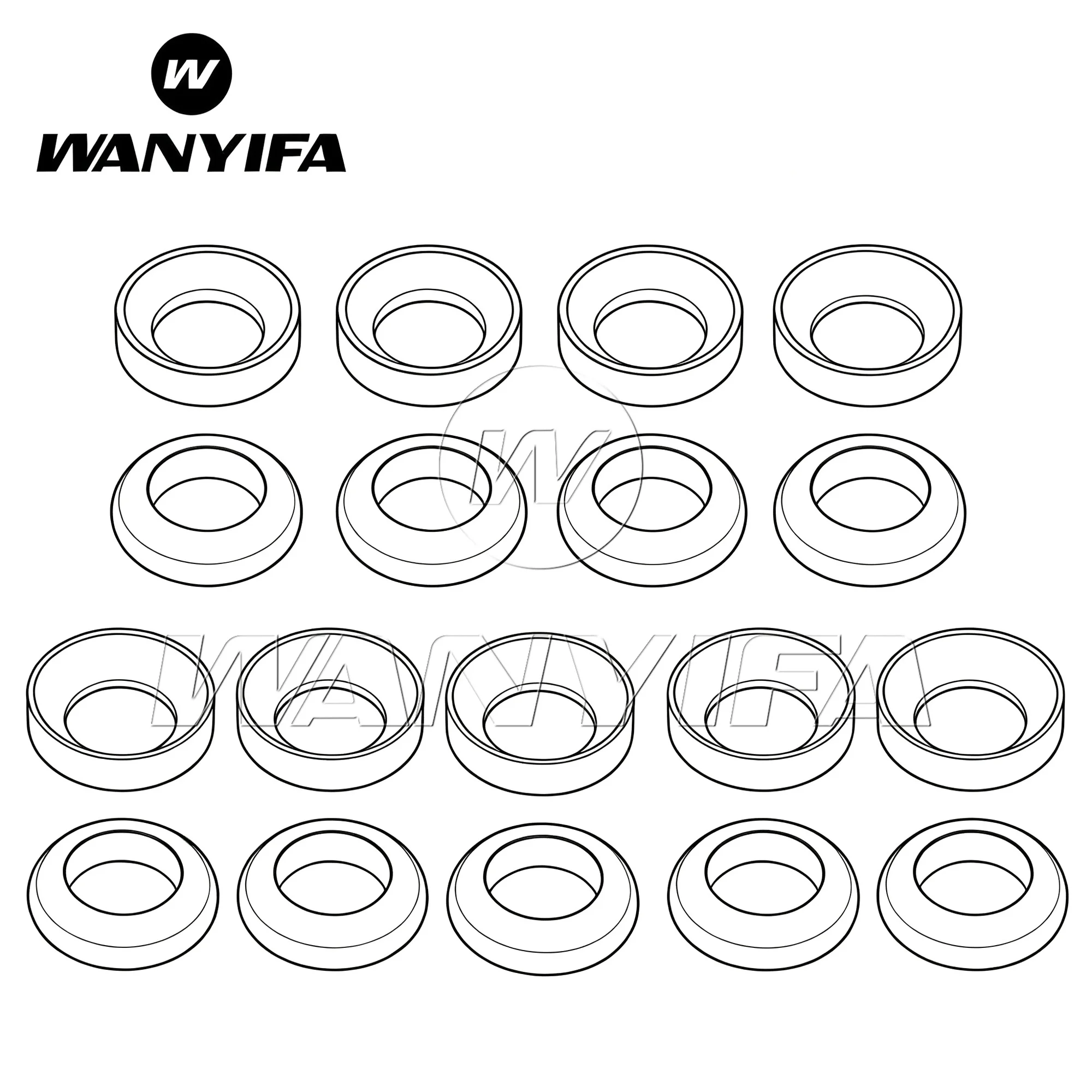 Wanyifa   M6 Mountain  Bicycle Disc Brake Washers Titanium Alloy Washer Concave And Convex Gasket Hydraulic Brake Caliper