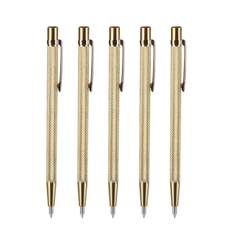 5 Pcs Diamond Metal Marker Engraving Pen Tungsten Carbide Nib For Glass Ceramic Metal Wood Engraving Hand Tools