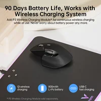 Rapoo MT760L/MT760M Multi-mode Rechargeable Wireless Mouse Ergonomic 4000 DPI Support Up to 4 Devices Bluetooth Mouse 4