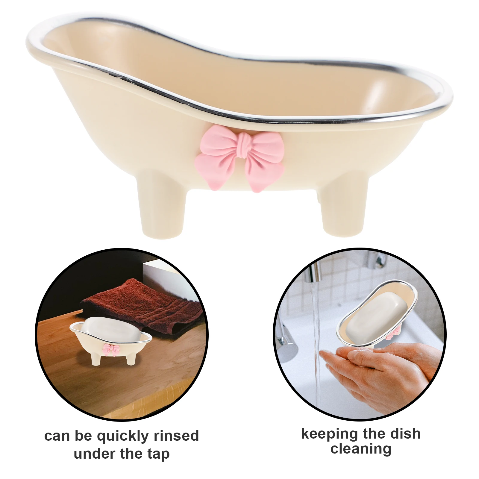 

Bathtub Shaped Abs Lightweight Compact For Bar Shower Bathroom Tray Container Box Shower Holder Small Box Bathroom Tray