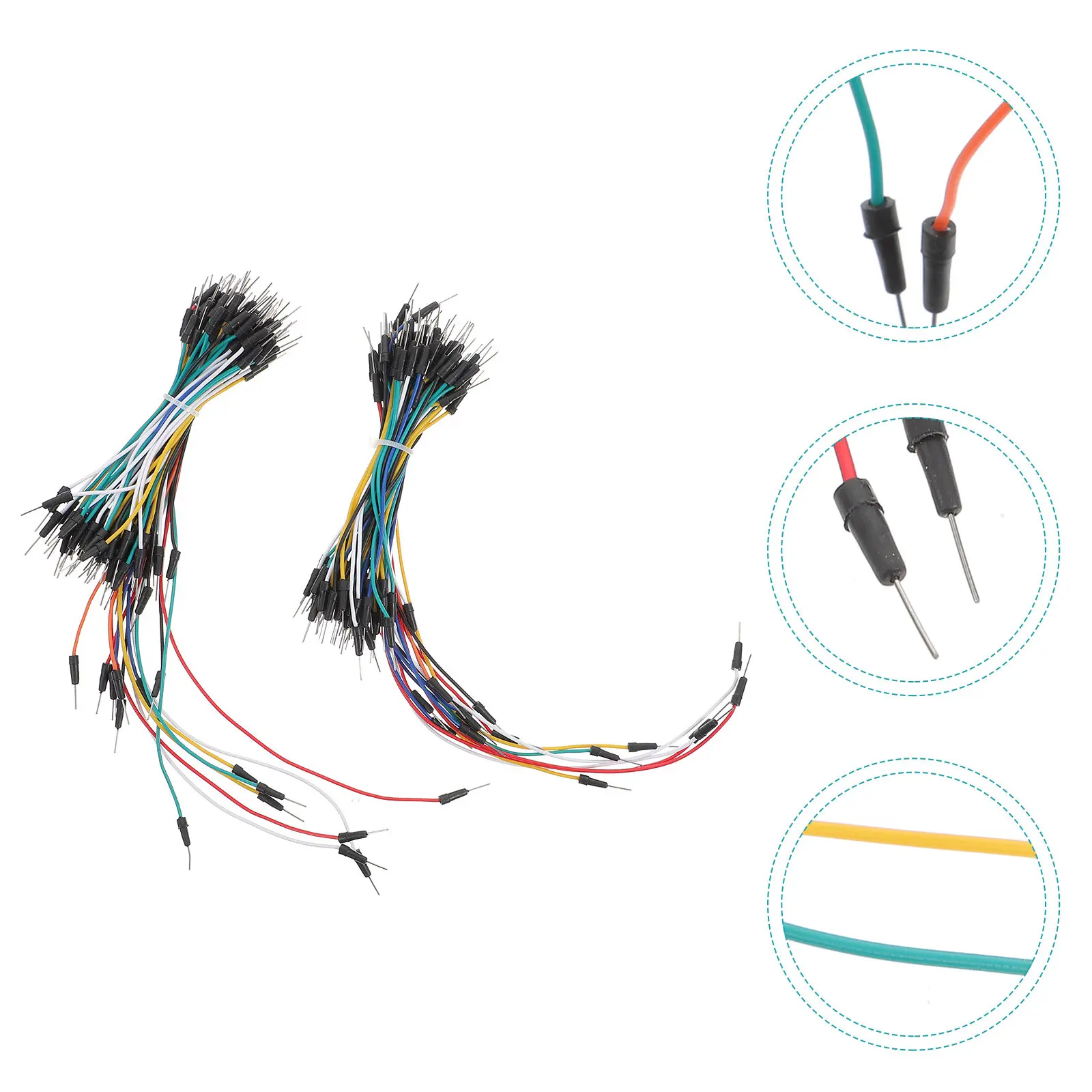 

2 Bundles Premium Breadboard Jumper Cable Assorted Lengths Oxidation Resistant Easy Connect Disconnect for DIY Prototyping and