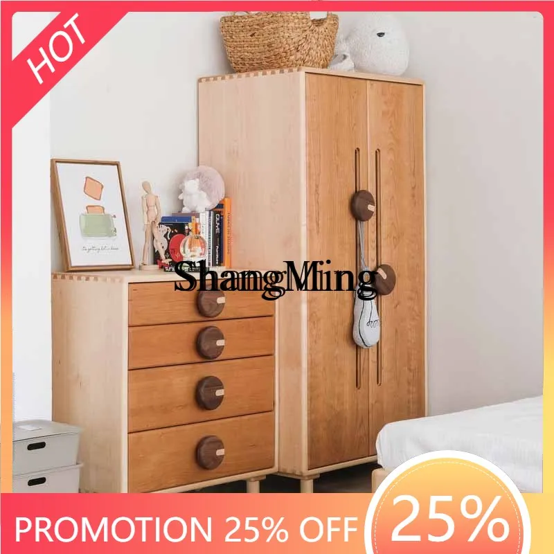 

SM solid wood four buckets five buckets storage button drawer cabinet furniture side cabinet