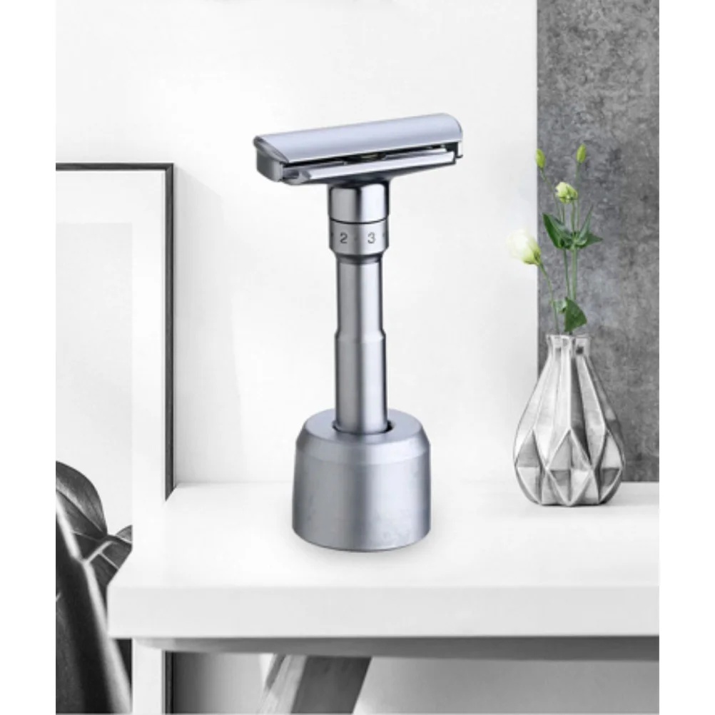 ماكينة حلاقة يدوية للرجال قابلة للتعديل على الوجهين، شفرات تشذيب اللحية خفيفة الوزن #1