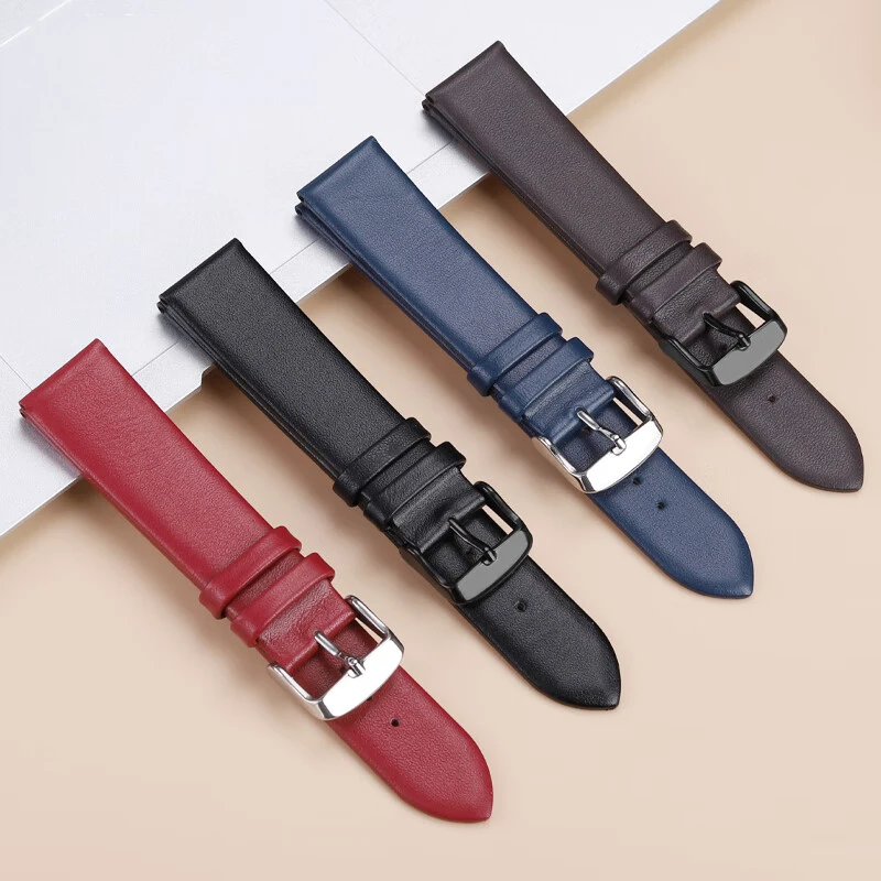 20mm Black red blue Brown watchband  For Casio strap MTP-M305D/M305M/M305L 1183 V006 V001 Square Moon leather strap bracelet