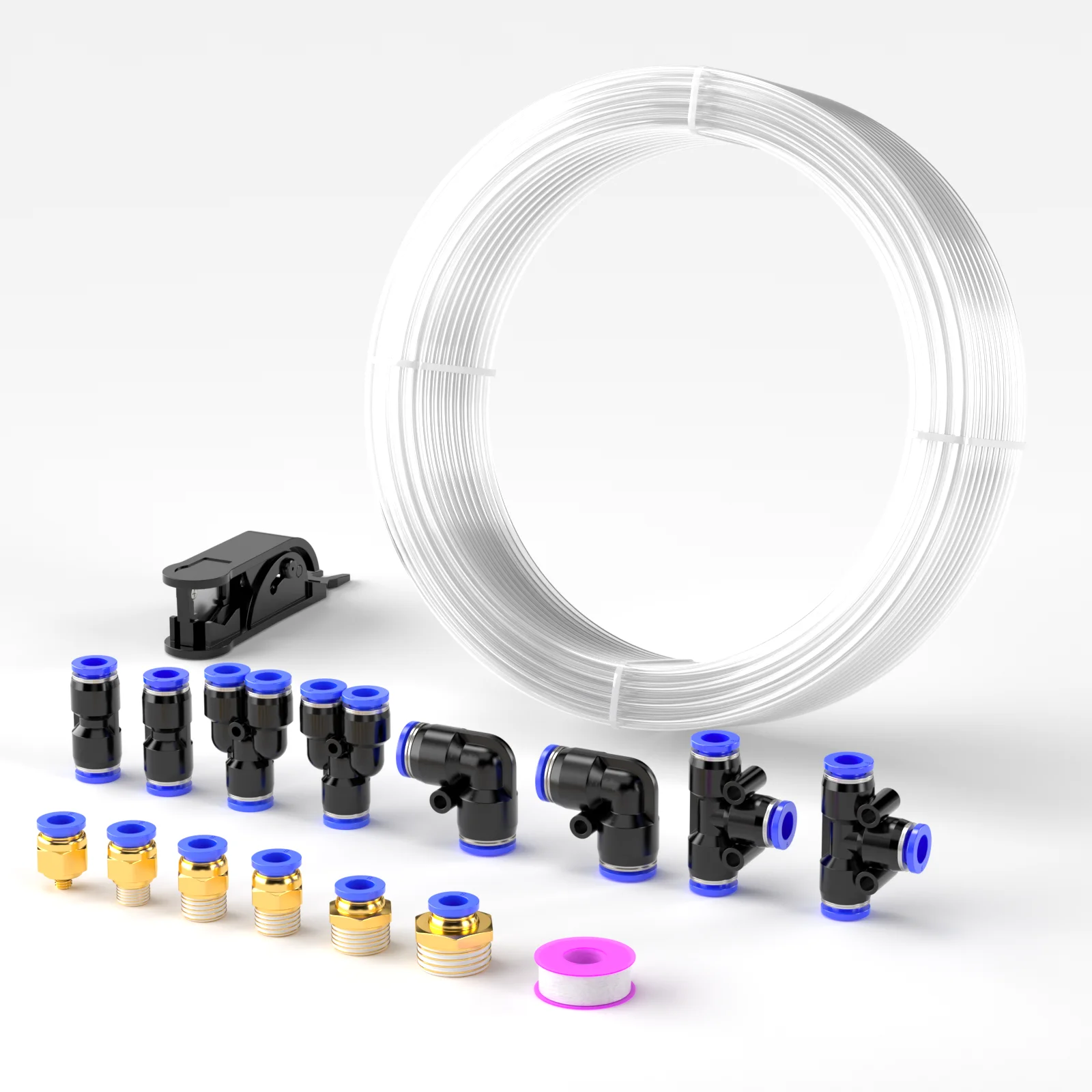 

Пневматическая трубка компрессора 8 мм X 5 мм, полиуретановый шланг, черная, синяя, красная, прозрачная полиуретановая трубка с набором соединений