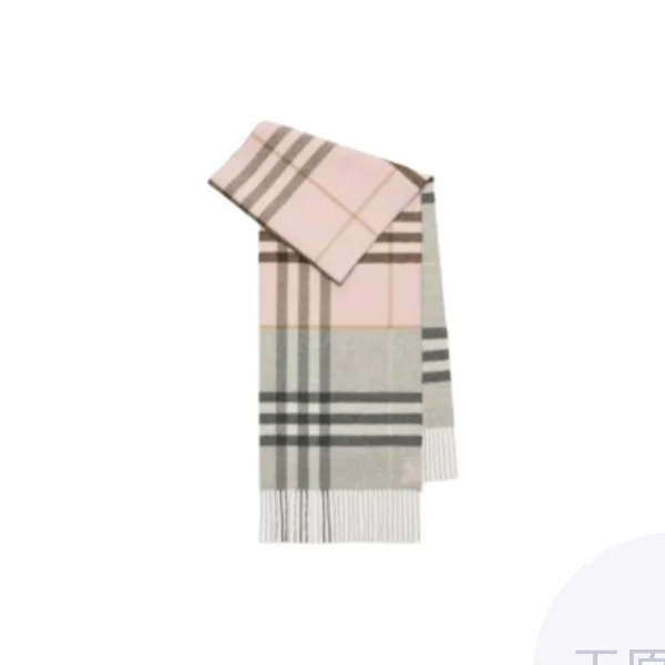 Burberry Cashmere Knit Scarves Women's Bowknot Pink/Gloves Gray 81153121