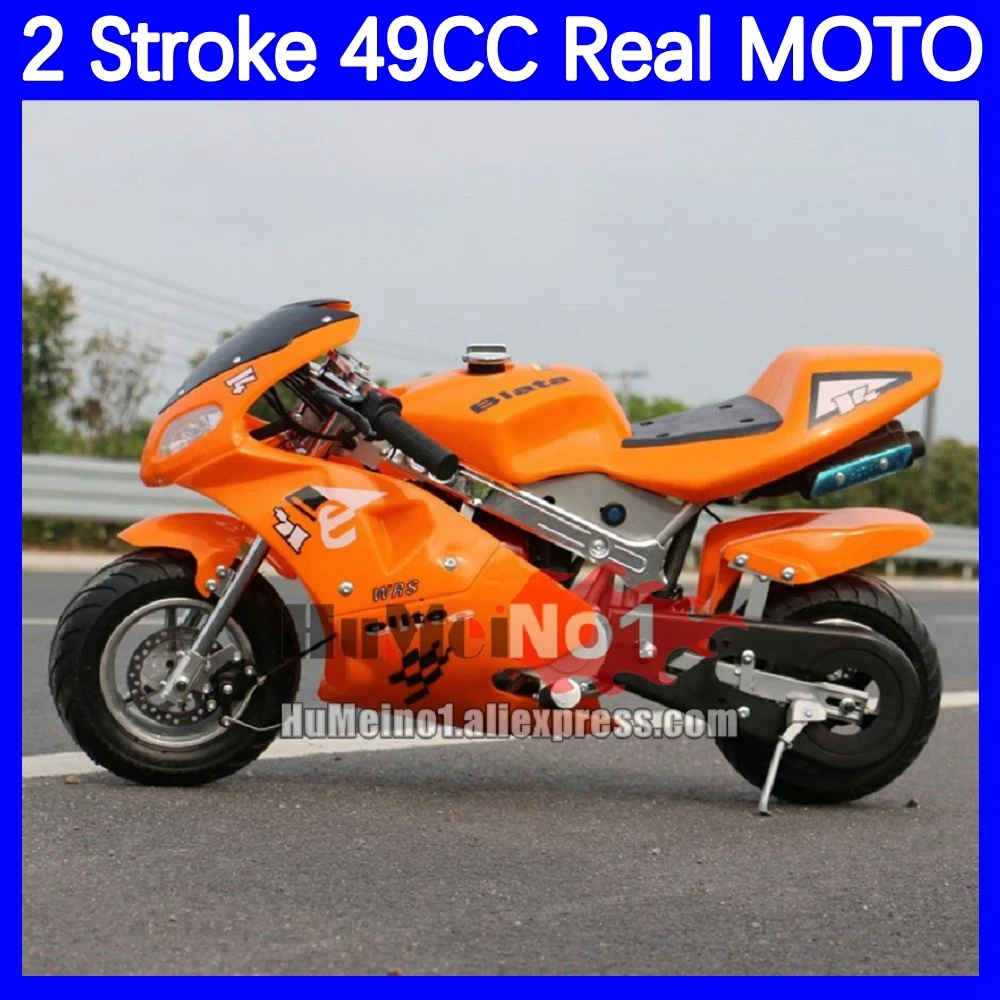 49CC 50CC Motorcycle 2-Stroke Two-Stroke Engine Gasoline Racing Pocket Bike Gas MOTO Bikes Sports Motorbike For Birthday Gifts