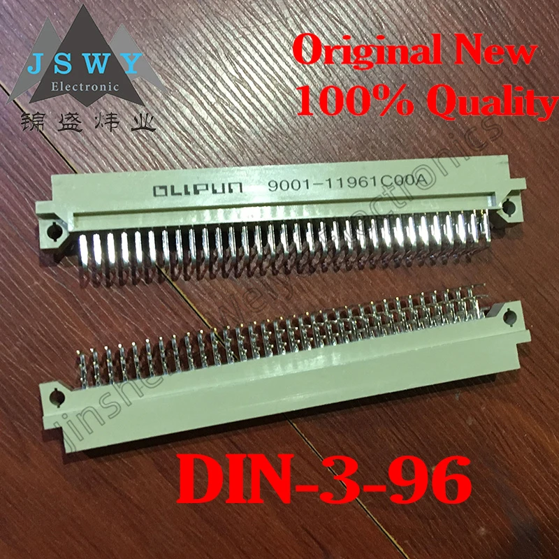 9001-11961C00A 12961 13961 14961 3 rows of 96-pin straight curved male and female 100% genuine Euro socket 10PCS