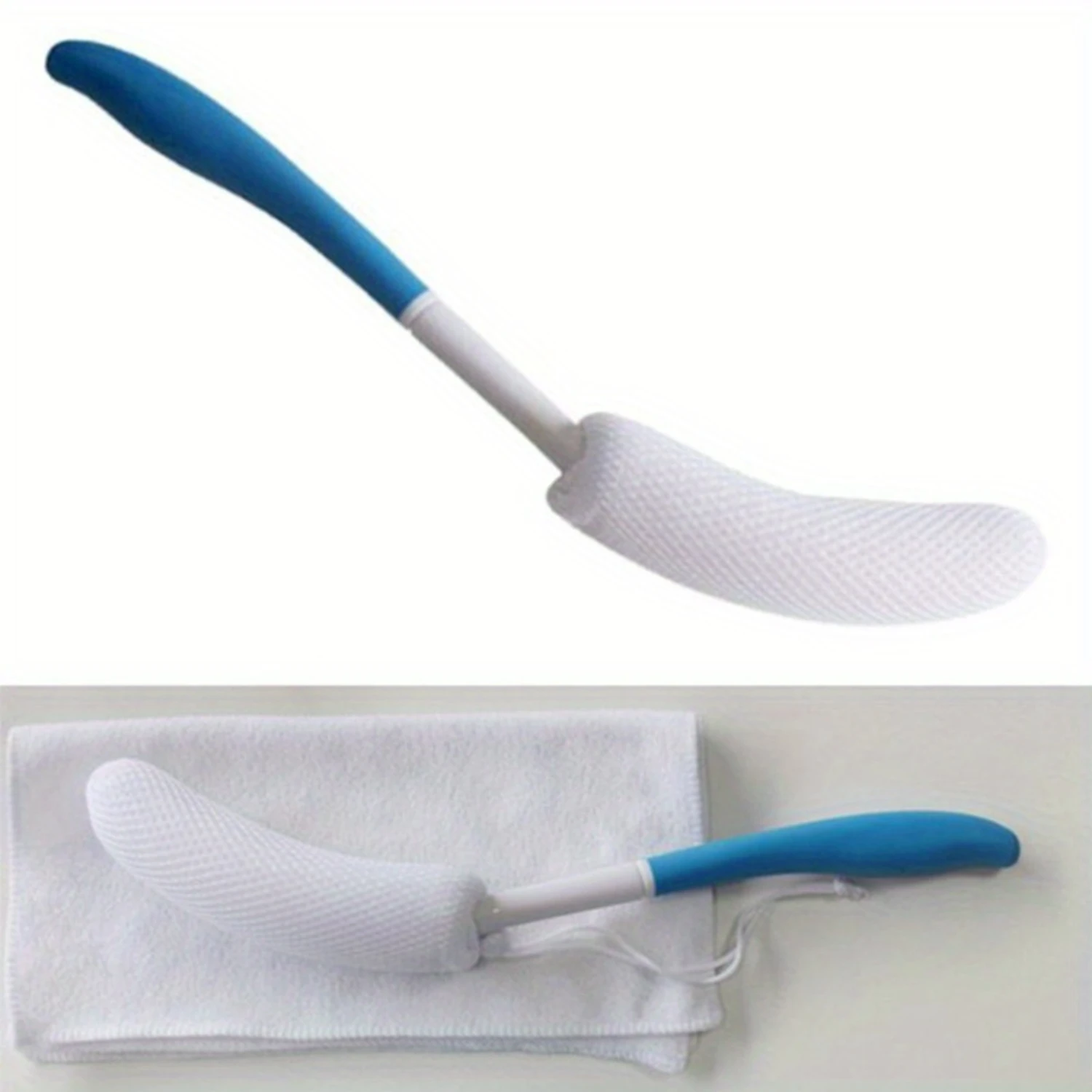 فرشاة استحمام ذات مقبض طويل برأس قابل للفصل - أداة استحمام للتدليك مضادة للانزلاق للعناية بالبشرة وتنظيف الجسم