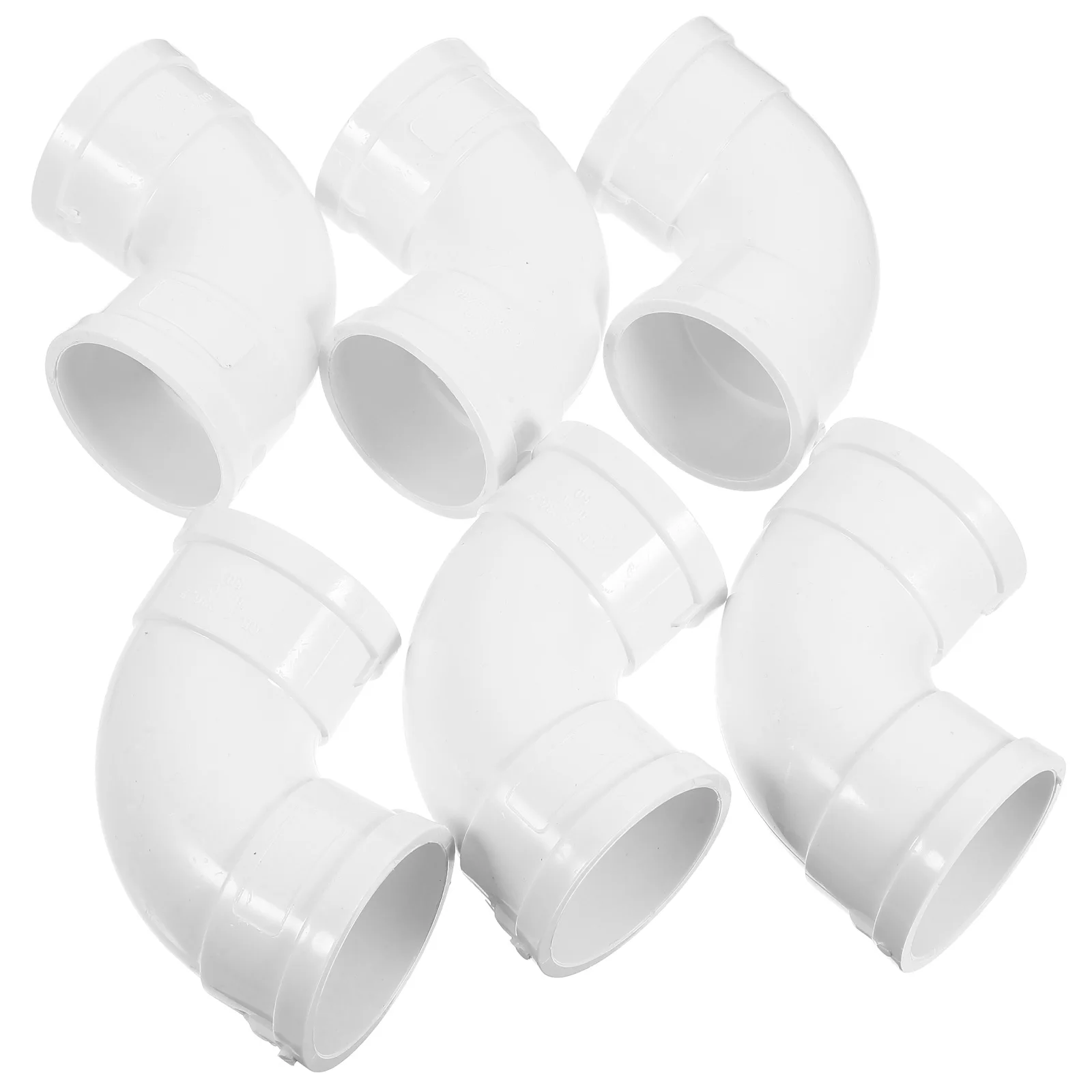 

6 Pcs PVC Elbow Pipe Accessories from Right Indoor Water Fitting Drainage Fittings Hose Replacement Portable