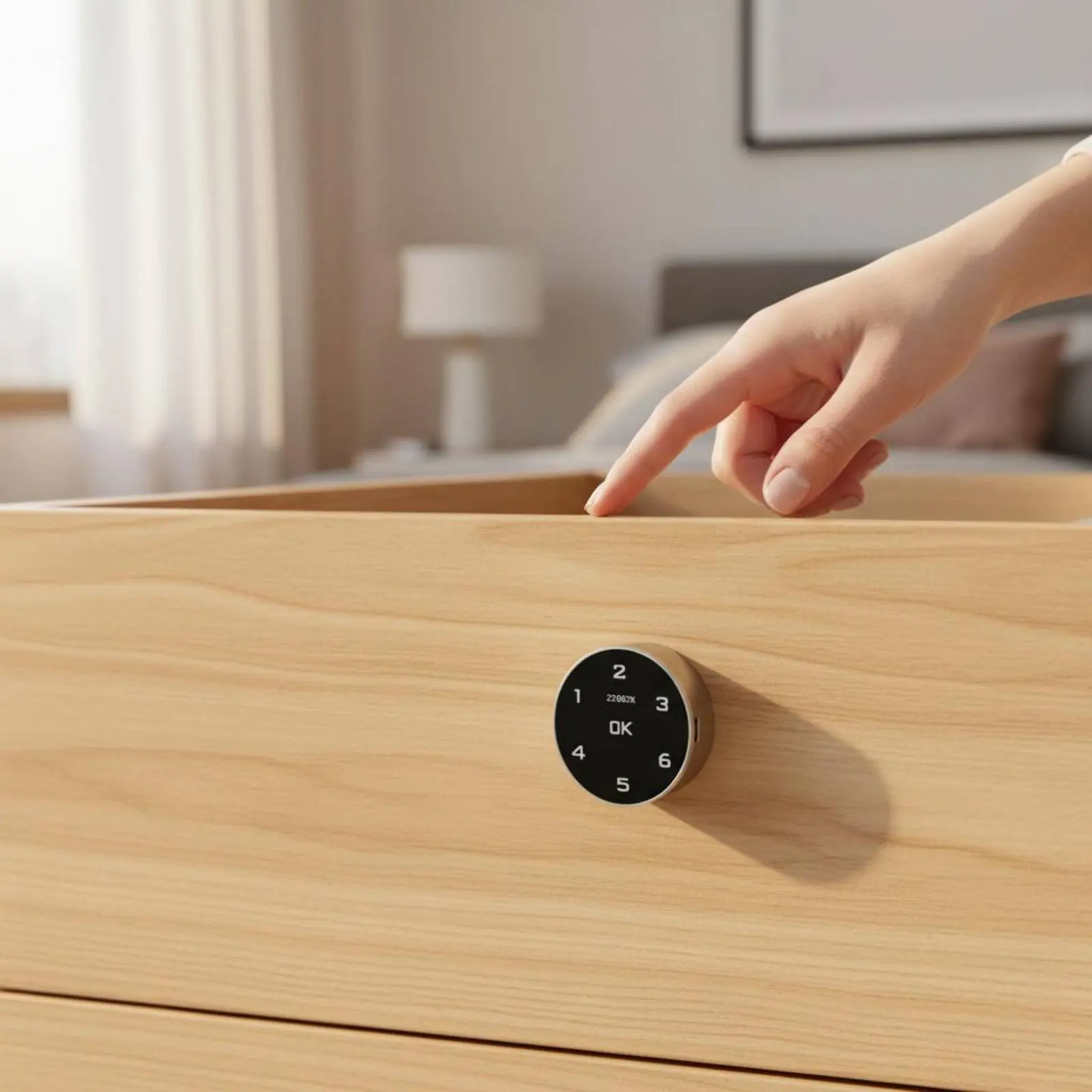 

Touchscreen Code Lock Digital Interface Electronic Cabinet Lock Universal Serial Bus Port Renewable Long-Lasting Alloy Material