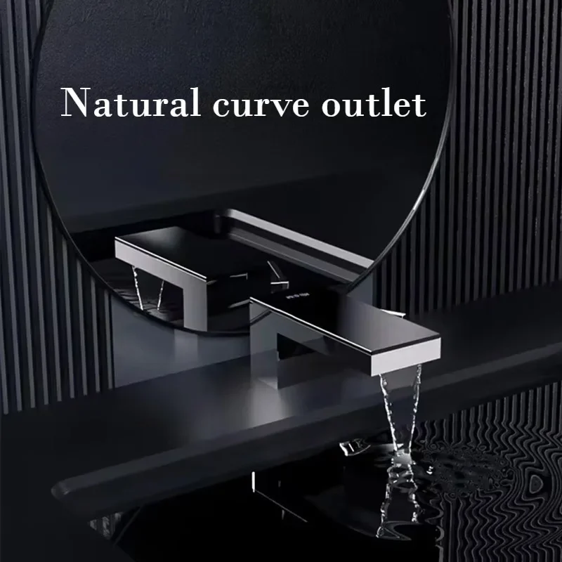 Digital Display Brass Mixer Tap Single Lever Waterfall Basin Faucet New Bathroom Sink Hot And Cold Faucet