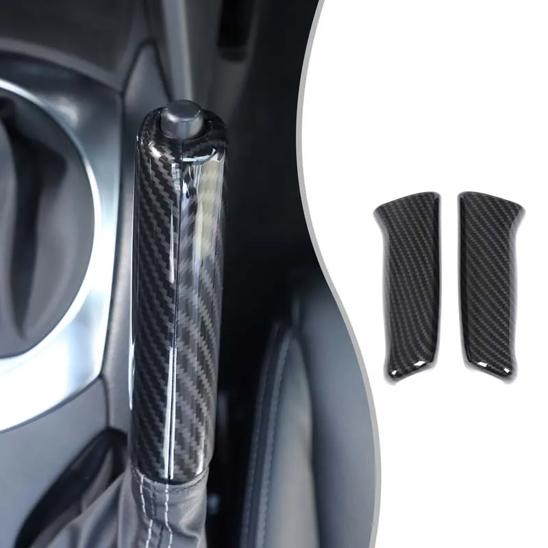 

Набор из 2 предметов из углеродного волокна ABS для Mazda MX-5 Miata Fiat 124 Abarth 124 2016 + автомобильный рычаг ручного тормоза, наклейка, автомобильные аксессуары