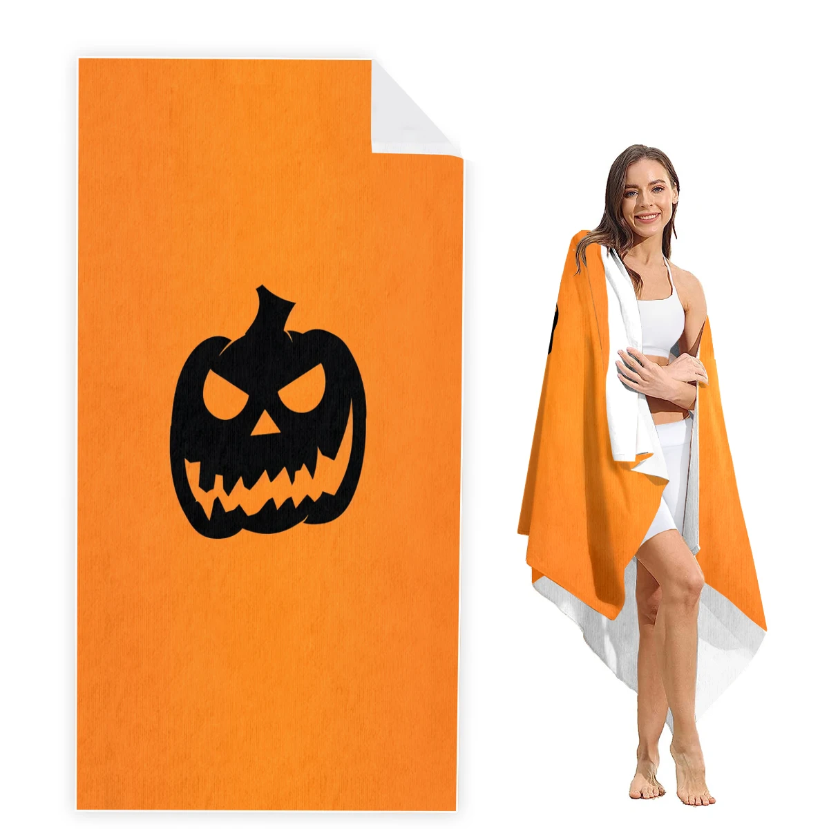 

Hallowmas Beach Towel Oversized, Super Absorbent Sand Free Thick Microfiber Beach Towel,Beach Towels for Kids,Men,Women