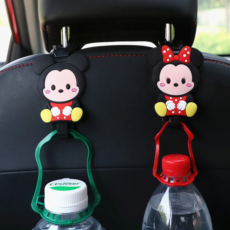 

Mickey Mouse Car Hook Minnie Cartoon Cute Figure Backrest Car Interior Rear Seat Hanging Mounted Multifunctional Hanging Hook