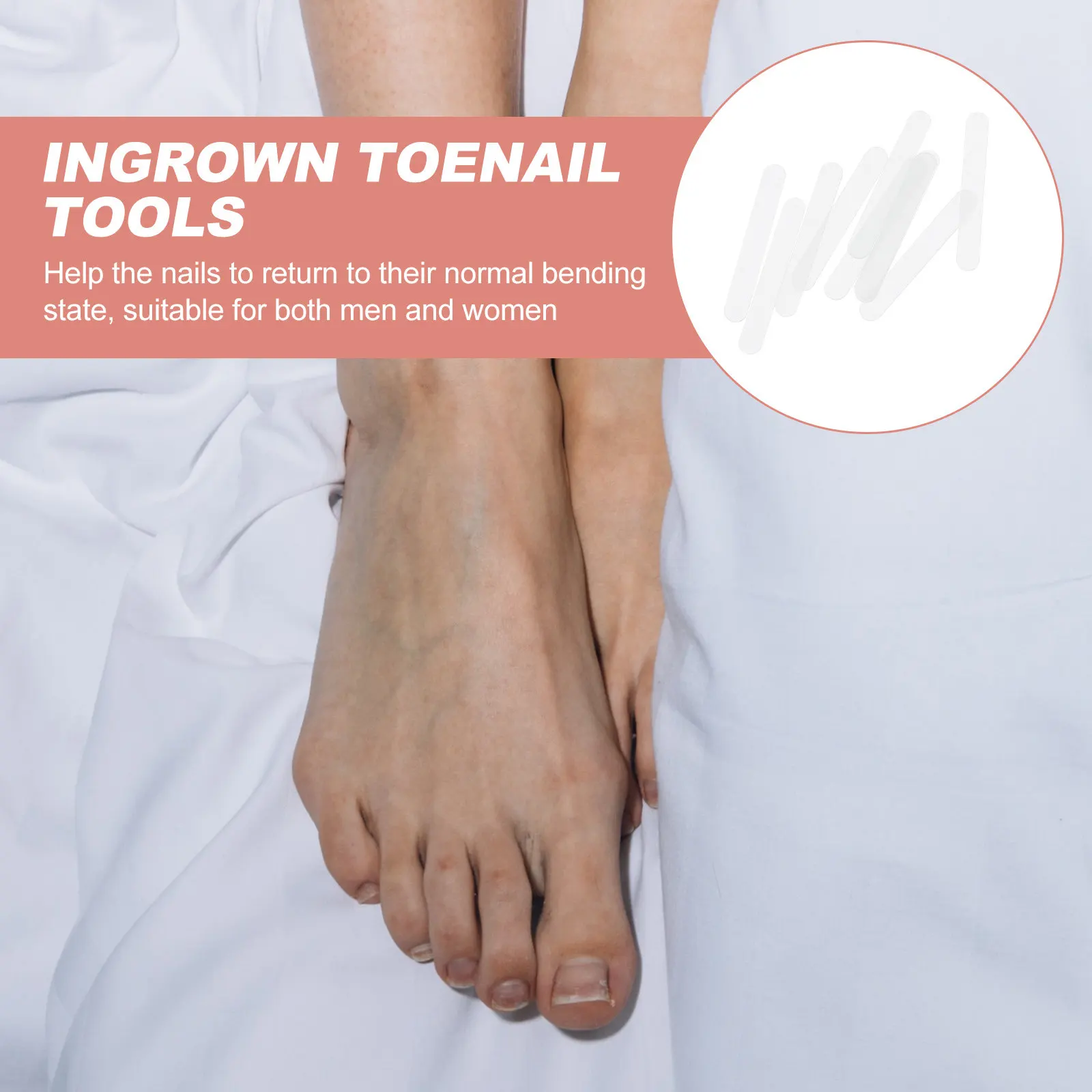 

50Pcs Toenail Corrector Patch Foot Care Stickers Ingrown Toenail Treatment Orthopaedic Nail Correction Pain Relief Patches