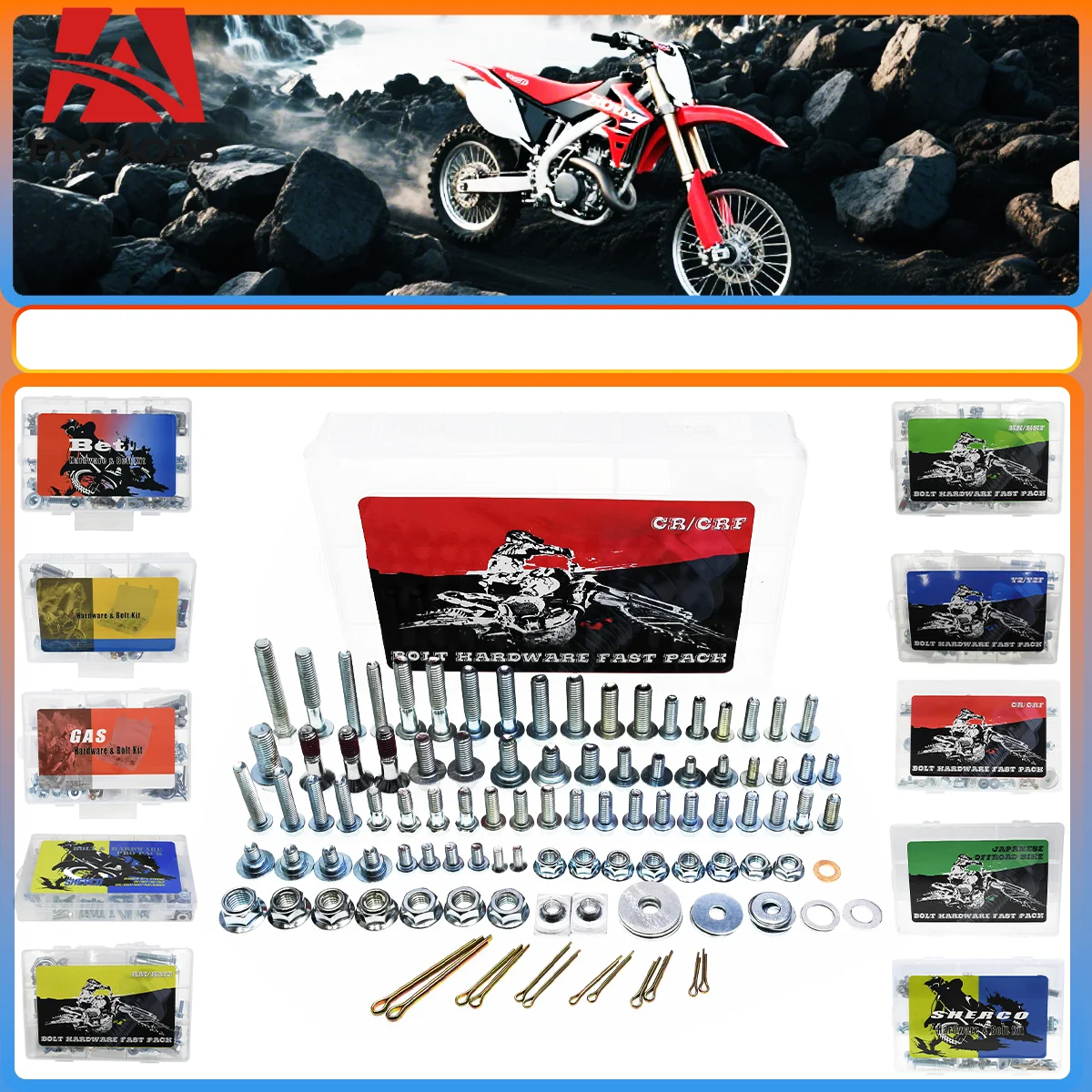 

Motorcycle screw Hardware Bolt Full Plastics Fastener Kit For HONDA CR CRF 125 150 250 R X RX CRF250R 450R 250RX 450RX Dirt Bike