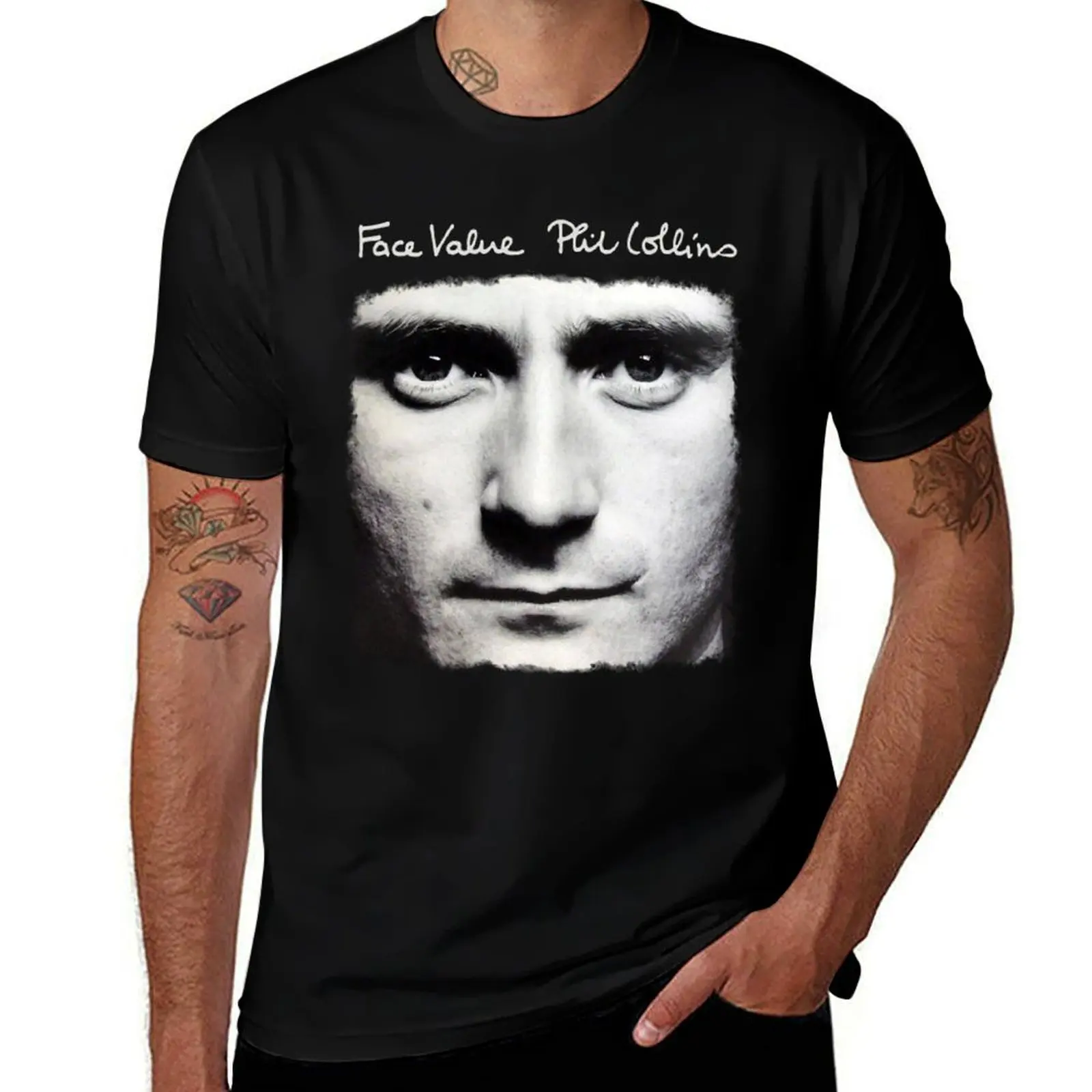 

Phíl music Còllíns - Face Value V-neck Unisex T-Shirt t shirts for man pack white cotton tshirt 100%