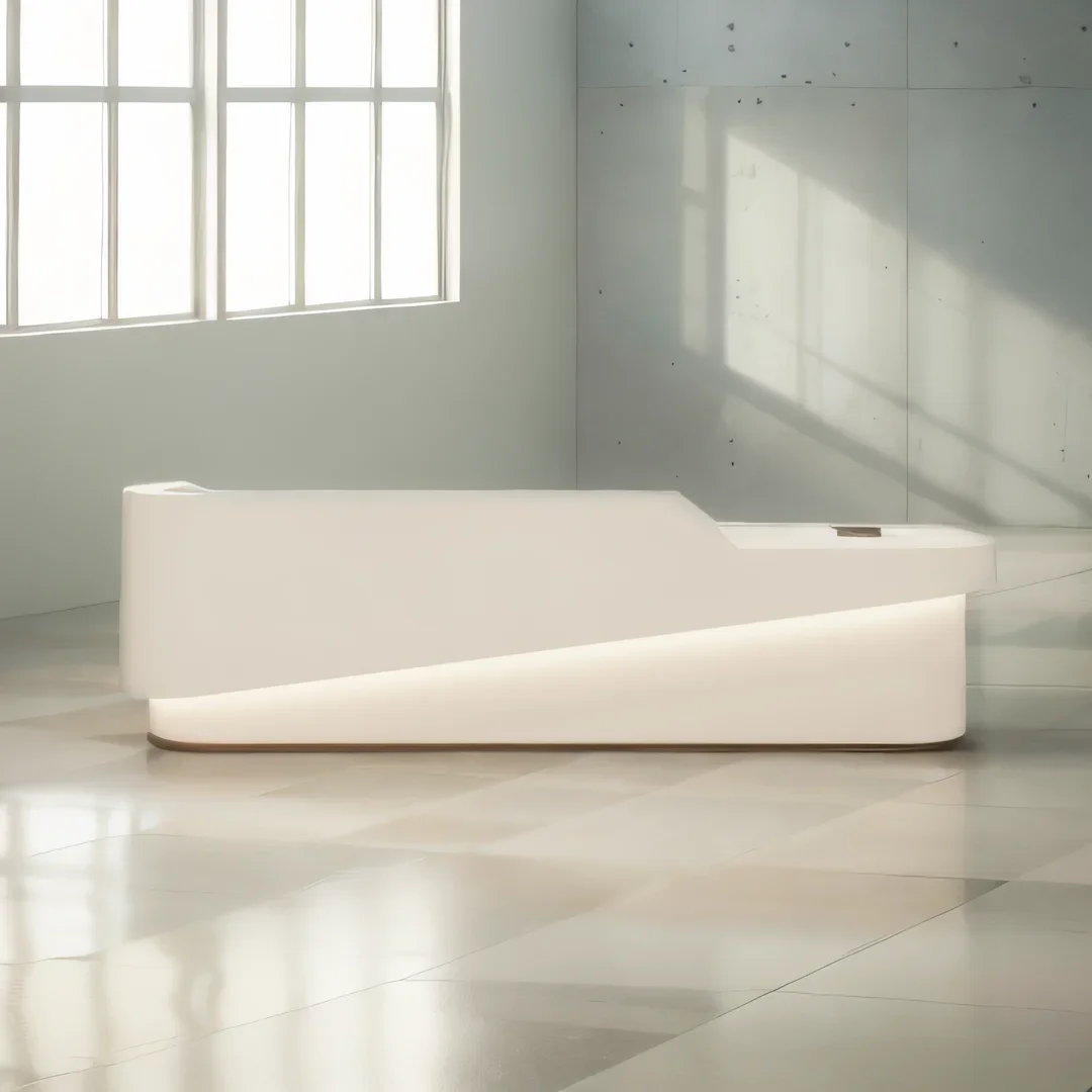 

Front Desk Reception Counter Clothes Furniture Luxury Shop Service Bar Beauty Institute Modern Table Lectern Muebles Long Help