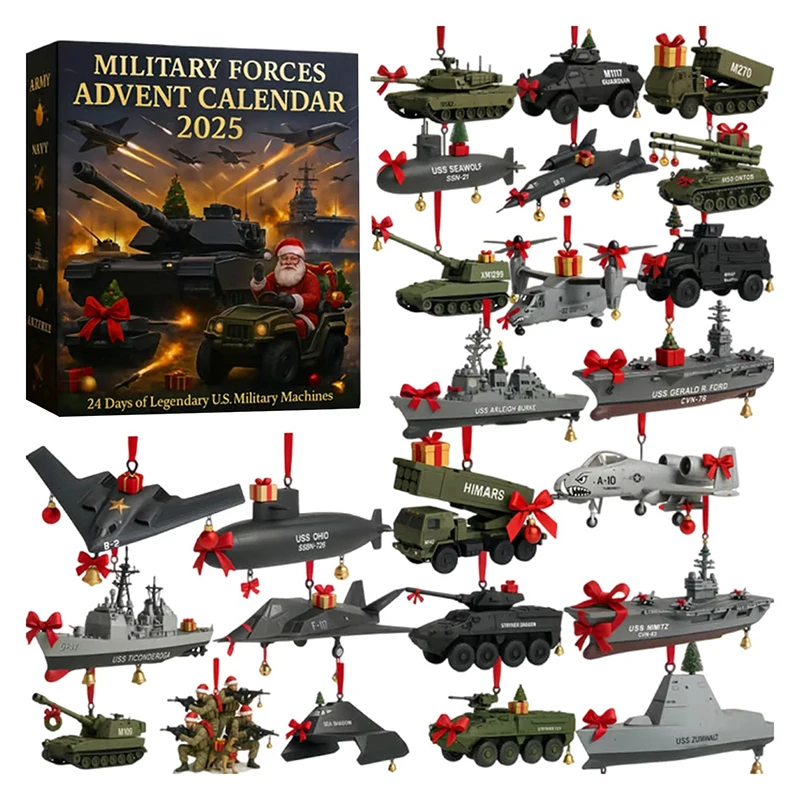 

Legends Of The Armed Forces Advent Calendar 2025, With 24 Days Of Legendary US Military Machines 2D Ornaments