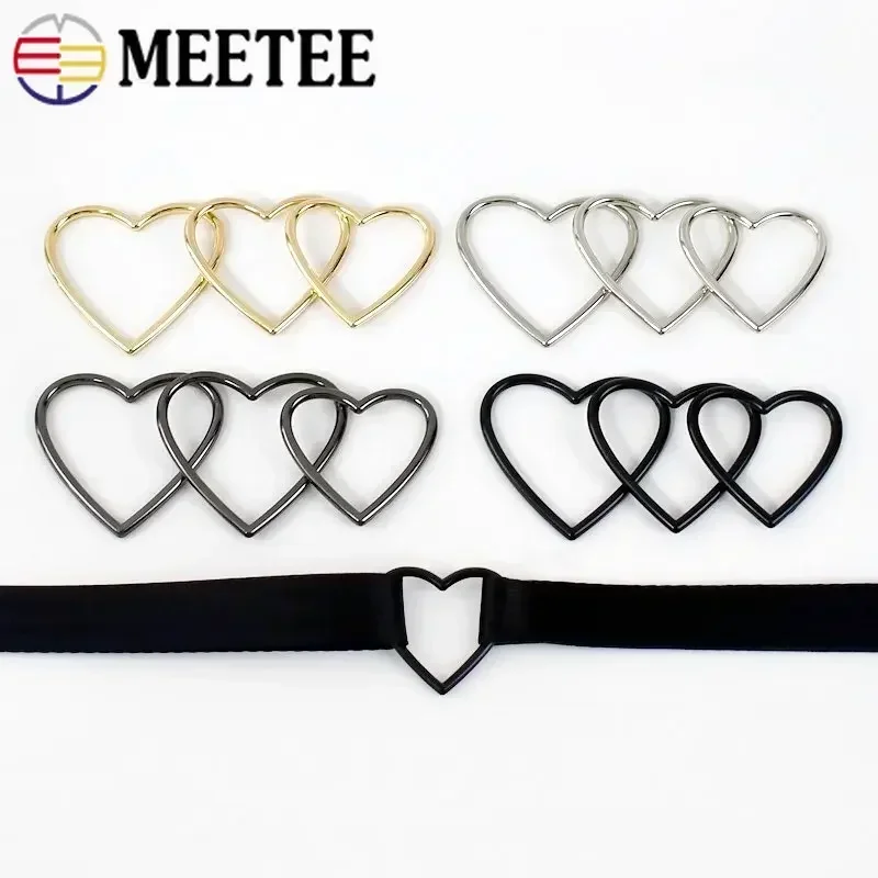 10/20Pcs 20/25/30/35/40mm Heart Ring Metal Buckles Bag Strap Adjust Hook Webbing Connection Buckle O Rings Clasp Sew Accessories