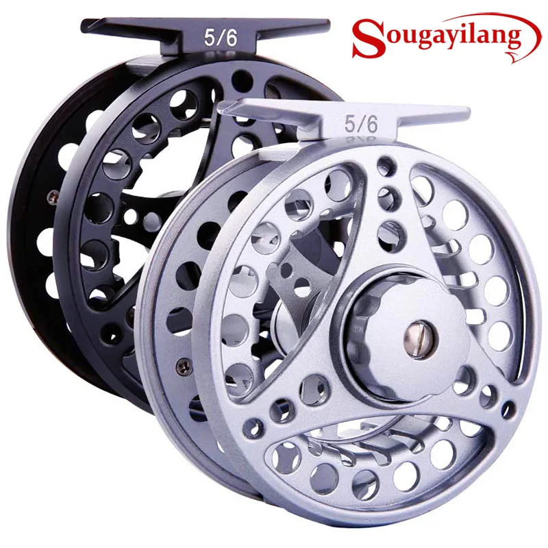 Sougayilang Fly Fishing Reels CNC-machined Large Arbor Fly Reel 2+1BB 1:1 Fly Fishing Tackle Accessories