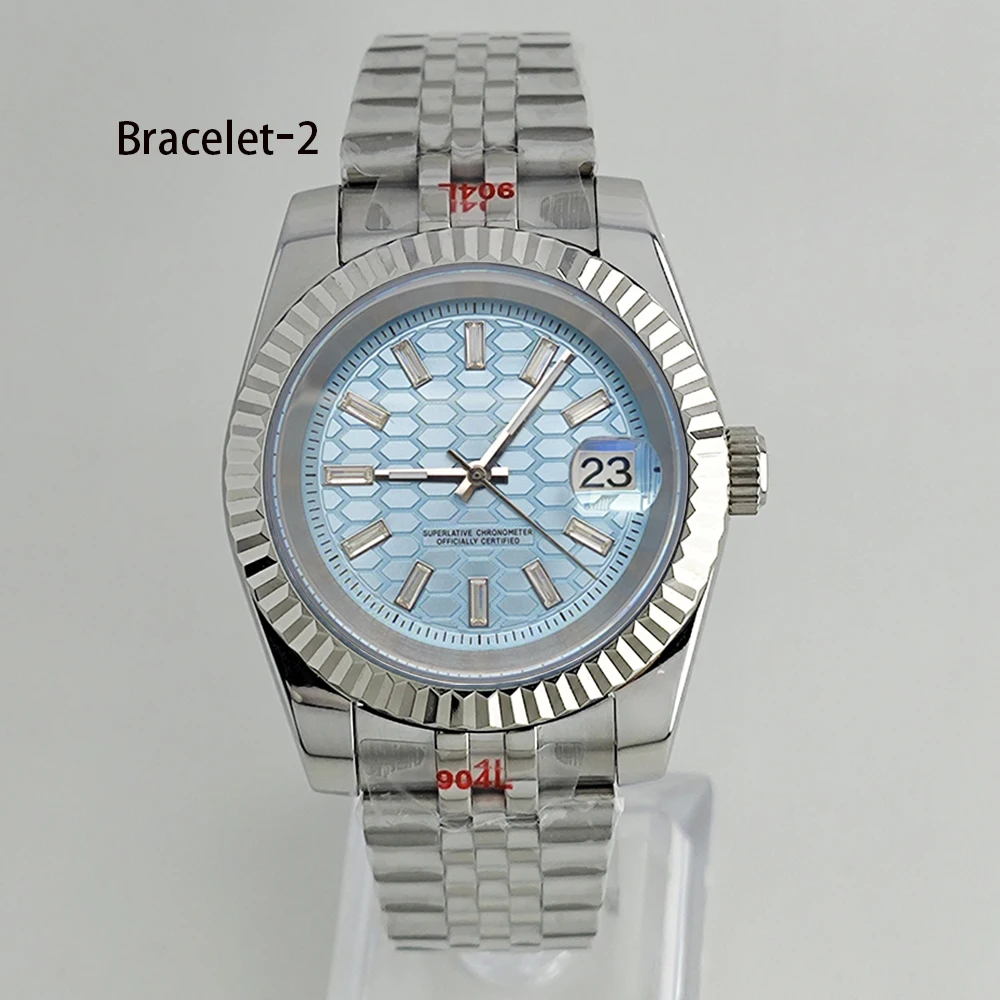 FAI DA TE NH35 36mm/39mm Honeycomb Texture Migliorata Nuovo Orologio Zaffiro Automatico Oyster NH35/36 Movimento Automatico Orologio