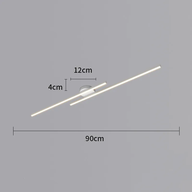 Lange aluminium LED-plafondlamp Modern creatief ontwerp Plafondlamp Binnenverlichting Hal Balkon Gangpad Kantoor Glans