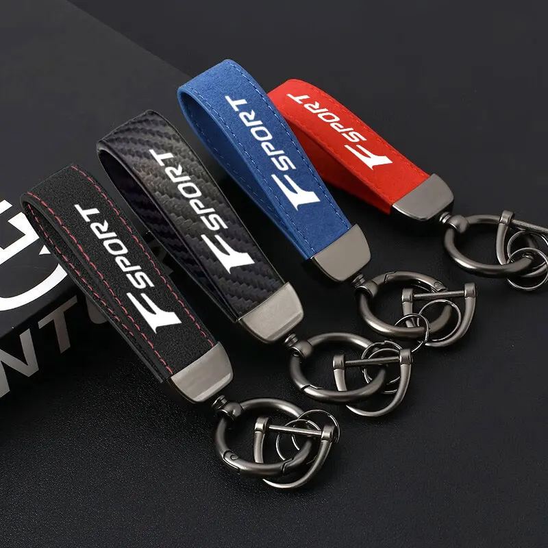 

Car Keychain Horseshoe buckle Key Chain Men Women Gift Keyring Fashion Trinket Customized Logo For Lexus F-sport Car Accessories