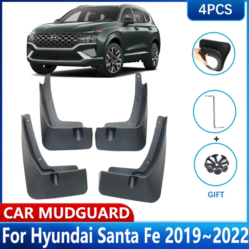 

4x Car MudFlaps For Hyundai Santa Fe Accessories 2022 2021 2020 2019 Front Rear Wheel Mud Flap Fender Mud Guard Splash Mudguards